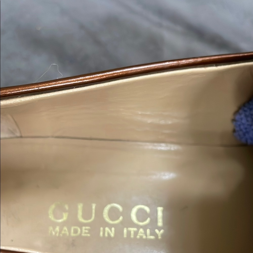 Gucci gold Patent Leather Loafers - Picture 6 of 13